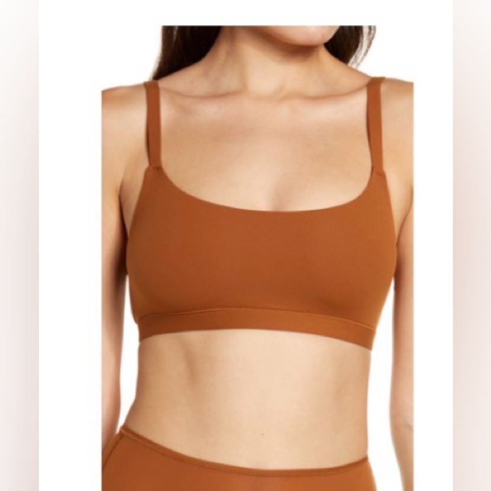 Skims Scoop Neck Bralette in Copper